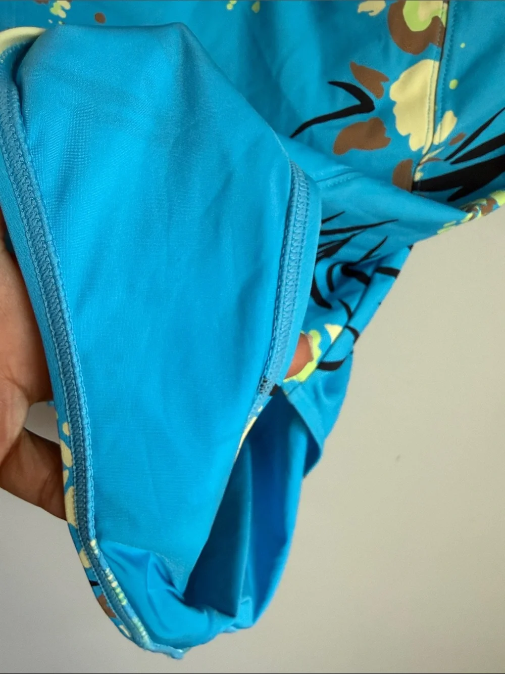 TORY BURCH ONE-PIECE SWIMSUIT PRINTED UNDERWIRE BLUE DRIP BOUQUET Medium